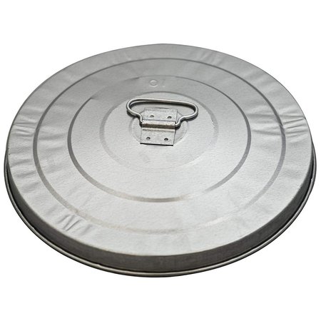 WITT CO Flat Lid, 16 W/Dia, Silver, Steel 10GPL